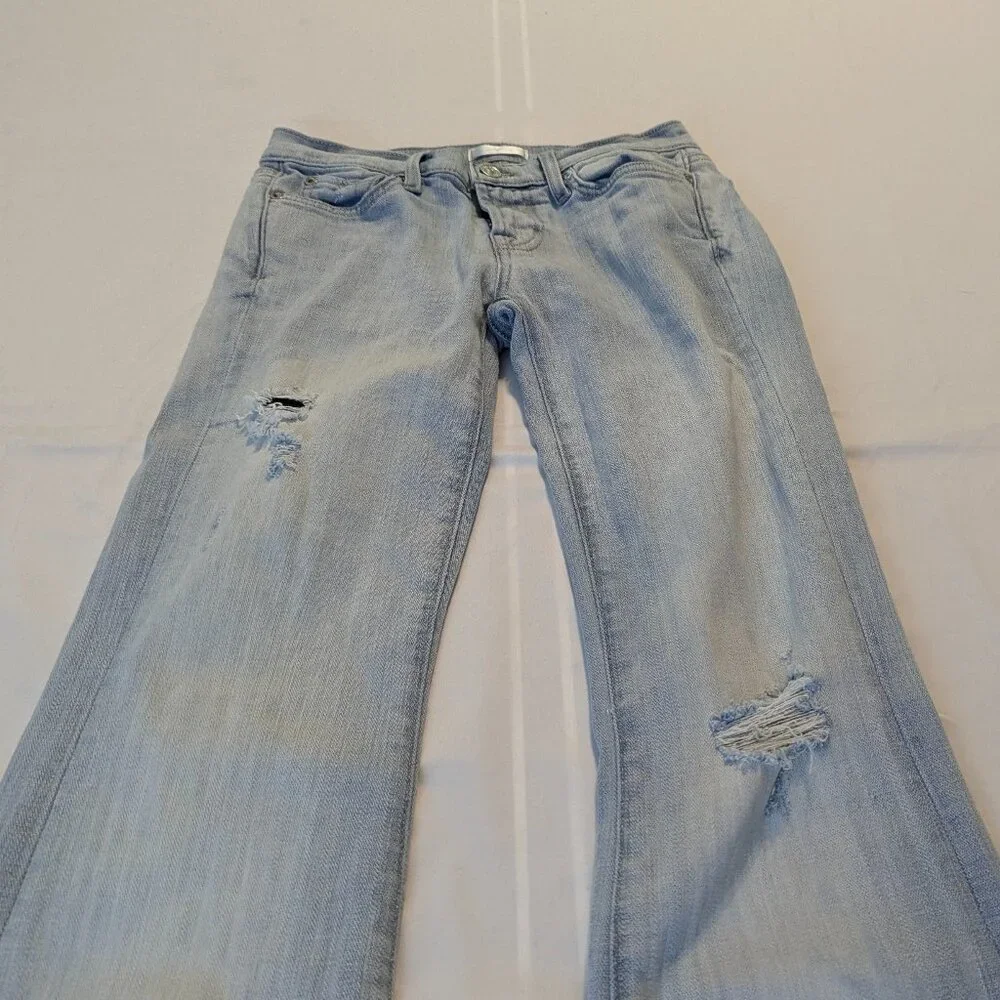 7 For All Mankind Original Bootcut Light Wash Size 26 *Stain? - Picture 16 of 16